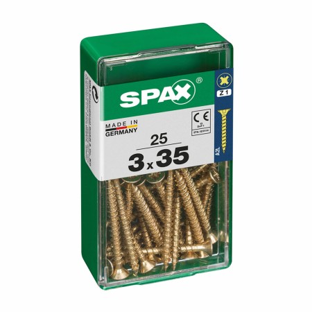 Caja de tornillos SPAX 4081020300351 Tornillo de madera Cabeza plana (3,0 x 35 mm) (3 x 35 mm)