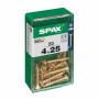 Caja de tornillos SPAX 4081020400251 Tornillo de madera Cabeza plana (4 x 25 mm) (4,0 x 25 mm)