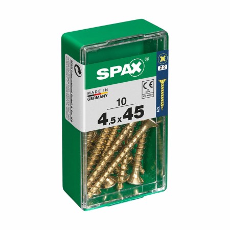 Caja de tornillos SPAX 4081020450451 Tornillo de madera Cabeza plana (4,5 x 45 mm)