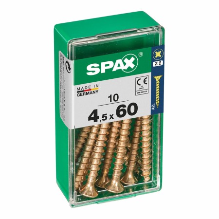 Caja de tornillos SPAX 4081020450601 Tornillo de madera Cabeza plana (4,5 x 60 mm)