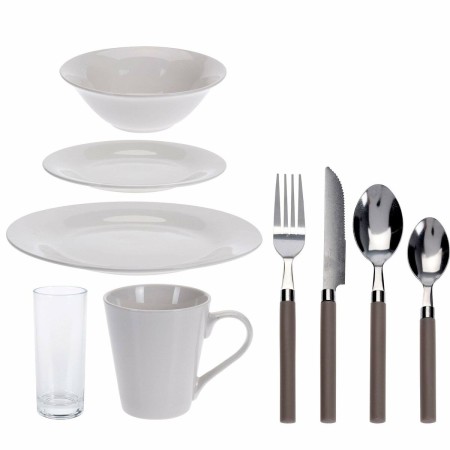 Set de Vajilla Excellent Houseware Stockholm Porcelana Blanco 36 Piezas