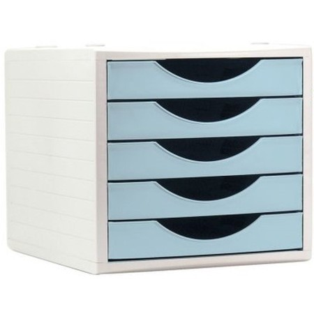 Archivador Modular Archivo 2000 ArchivoTec Serie 4000 5 cajones Din A4 Azul Pastel (34 x 27 x 26 cm)