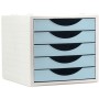 Archivador Modular Archivo 2000 ArchivoTec Serie 4000 5 cajones Din A4 Azul Pastel (34 x 27 x 26 cm)