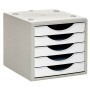 Archivador Modular Archivo 2000 ArchivoTec Serie 4000 Gris 5 cajones Din A4 Blanco (34 x 27 x 26 cm)