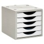 Classeur modulaire Archivo 2000 ArchivoTec Serie 4000 Gris 5 tiroirs Din A4 Blanc (34 x 27 x 26 cm)