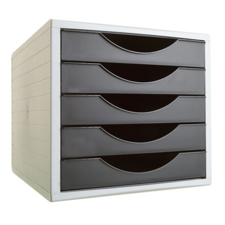 Archivador Modular Archivo 2000 ArchivoTec Serie 4000 5 cajones Din A4 Negro (34 x 27 x 26 cm)