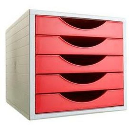 Archivador Modular Archivo 2000 ArchivoTec Serie 4000 5 cajones Din A4 Rojo (34 x 27 x 26 cm)