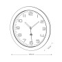 Reloj de Pared Archivo 2000 Cristal Negro Metal Ø 30 cm