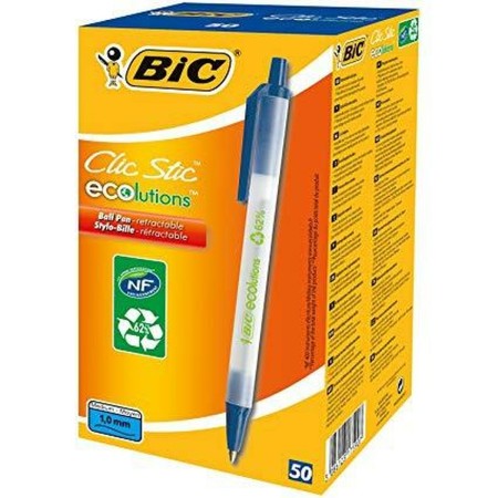 Crayon Bic Clic Stic Bleu 50 Unités