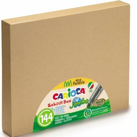 Set de Rotuladores Carioca SCHOOLBOX JUMBO ECO 144 Unidades