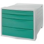 Archivador Modular Esselte 626285 Gris 4 cajones Verde Poliestireno (24,5 x 36,5 x 28,5 cm)