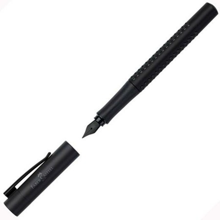 Stylo Calligraphique Faber-Castell Grip Edition All Black EF Noir