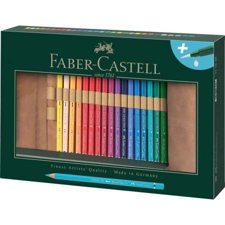 Lápices de Colores Acuarelables Faber-Castell Multicolor 30 piezas Estuche enrollable