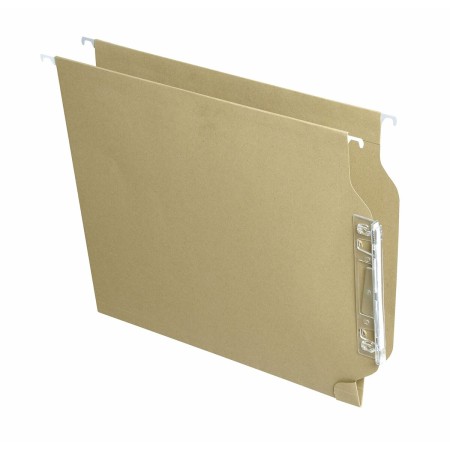 Dossier suspendu FADE Etiquette de nom Viseur Transparent Marron A4 Papier carton (25 Unités)