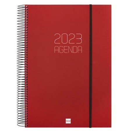 Agenda Finocam OPAQUE E40 2023 Bordeaux (21 x 29,7 cm)