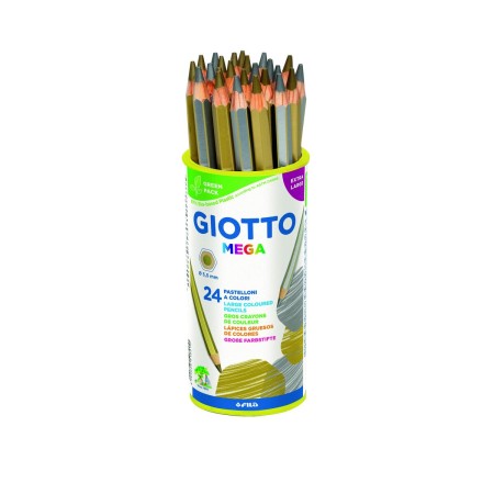 Crayons de couleur GIOTTO Mega Argenté Doré 24 Pièces
