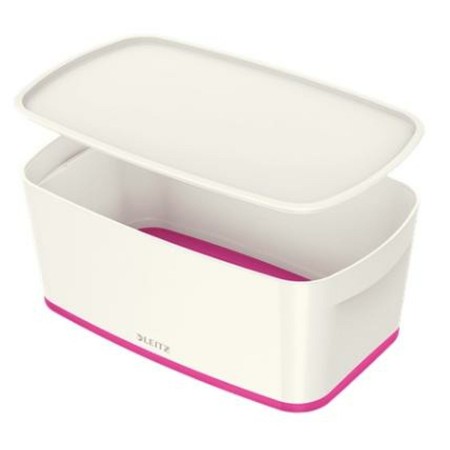 Boîte de rangement Leitz MyBox WOW Petit Fuchsia Avec couvercle Blanc ABS (31,8 x 12,8 x 19,1 cm)