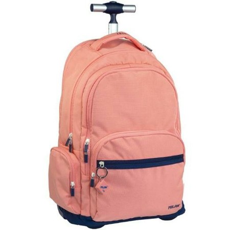 Cartable à roulettes Milan Rose (52 x 34,5 x 23 cm)