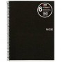 Cuaderno Miquelrius Microperforado Negro A5 5 Unidades