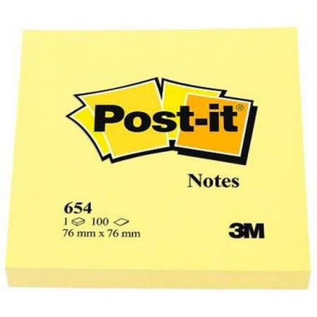 Notes Adhésives Post-it CANARY YELLOW Jaune 36 Unités 7,6 x 7,6 cm (76 x 76 mm)