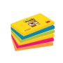 Notes Adhésives Post-it SUPER STICKY 7,6 X 12,7 cm Multicouleur (76 x 127 mm) (6 Unités)