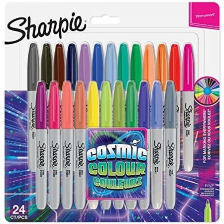 Ensemble de Marqueurs Sharpie Cosmic Multicouleur 24 Pièces Permanent 1 Unités