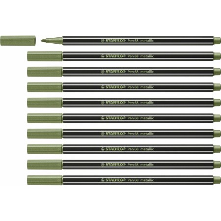 Feutres Stabilo Pen 68 metallic Leaf Vert 10 Unités