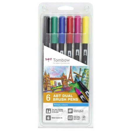 Ensemble de Marqueurs Tombow ABT DUAL 6 Unités