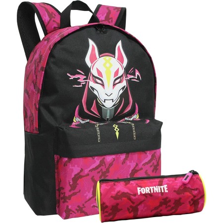 Lot Fortnite Max Drift Noir Fuchsia Cartable Fourre-tout