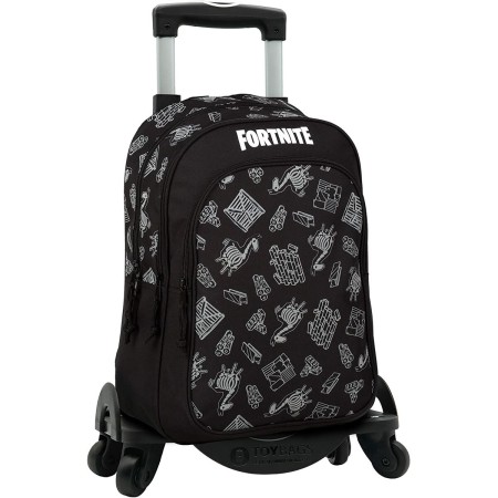 Mochila Escolar con Ruedas Fortnite Negro (42 X 32 X 20 cm)