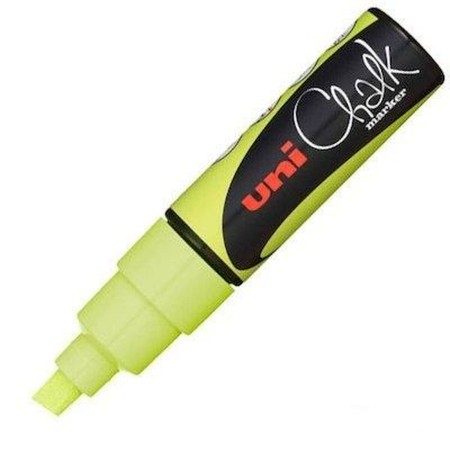 marqueur craie liquide Uni-Ball PWE-8K Fluor Jaune 6 Unités