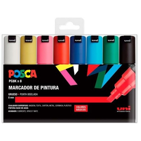 Ensemble de Marqueurs POSCA PC-8K Multicouleur 8 Pièces 1 Unités