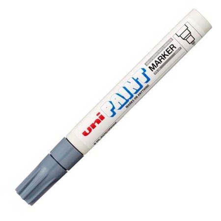 Rotulador permanente Uni-Ball Paint Marker PX-20 Gris 12 Unidades