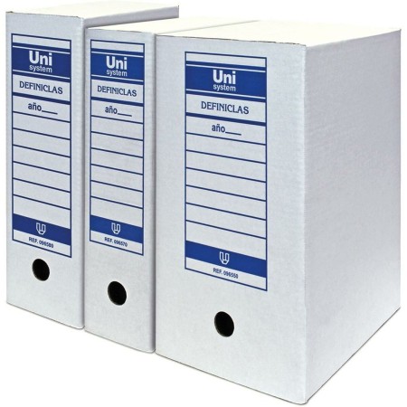 Caja de Archivo Unipapel Unisystem Definiclas Blanco A3 Cartón 50 Unidades