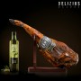 Set de Jamón Ibérico de Bellota, Aceite de Oliva y Jamonero Delizius Deluxe