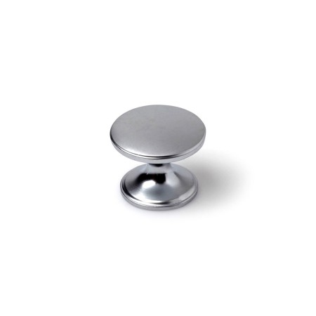 Pommeau Rei 756 Rond Mat Chrome Argenté Métal 4 Unités (Ø 33 x 27 mm)