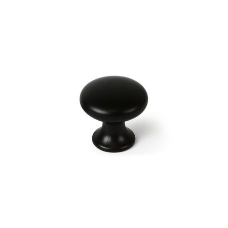 Pommeau Rei 760 Rond Mat Noir Métal 4 Unités (Ø 25 x 24 mm)