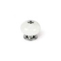 Pommeau Rei e517 Rond Porcelaine Métal Blanc 4 Unités (Ø 40 x 36 mm)