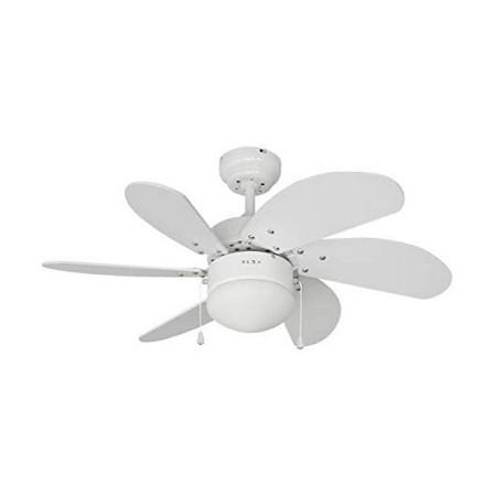 Ventilador de Techo con Luz EDM Aral Blanco 50 W