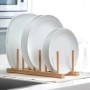 Soporte para Platos Natural Bambú (34 x 12,5 x 12 cm)