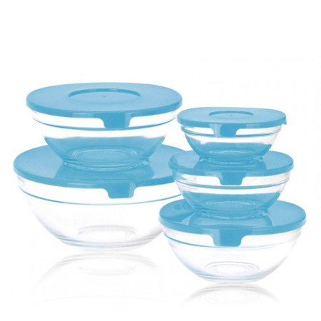 Set de 5 Fiambreras Glass EH Transparente
