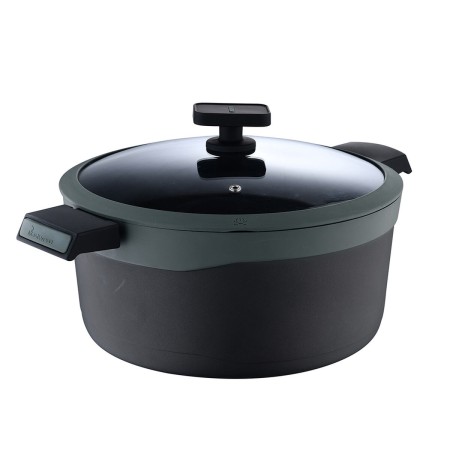 Cacerola Con Tapa Masterpro Reeco BGMP8108 Negro Aluminio Silicona (Ø 28 x 13,5 cm) (3,8 L)