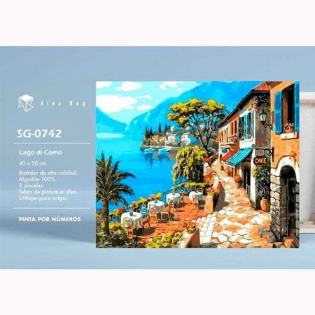 Set de pintura Alex Bog Lago di Como Números (40 x 50 cm)