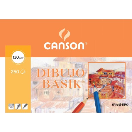 Papel de dibujo Canson Basik 250 Hojas Blanco 130 g (32,5 x 46 cm)