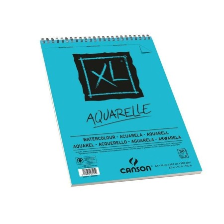 Bloc d'aquarelle Canson Aquarelle XL 300 g 30 Volets 5 Unités Spirale (29,7 x 42 cm)