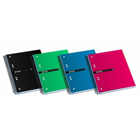 Cuaderno ENRI Status Microperforado 5 mm A5 Tapa dura 160 Hojas Espiral (4 Unidades)