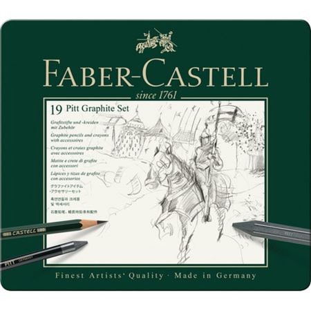 Set de Lápices Faber-Castell Pitt 112973 Grafito (19 piezas)