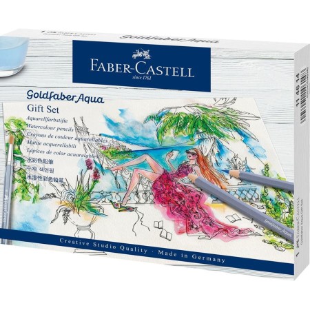 Set de Dibujo Faber-Castell Goldfaber Aqua (18 Piezas)