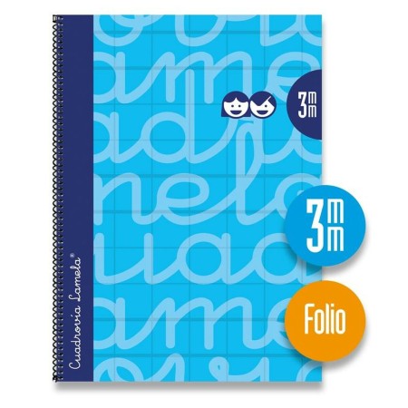 Cahier Lamela Bleu 3 mm 80 Volets Din A4 Spirale (5 Unités)