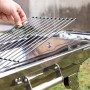 Barbecue au Charbon de Bois Pliable en Acier Inoxydable ExelQ InnovaGoods